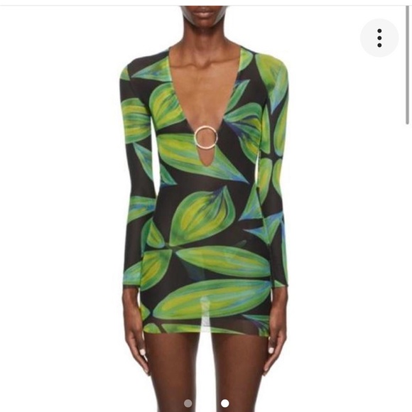 Louisa Ballou x SSENSE green mesh ring dress - Picture 3 of 3